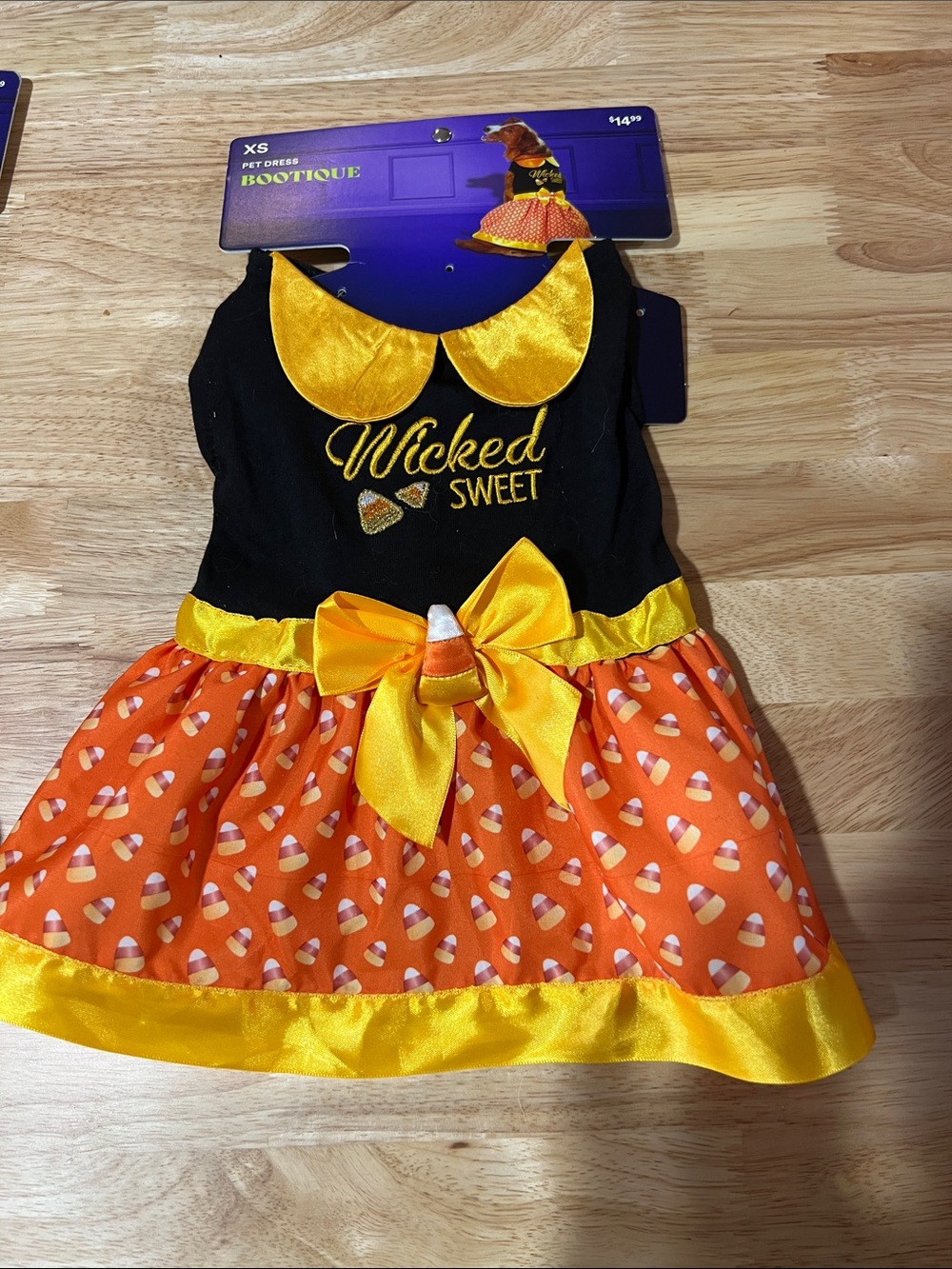 Pet Dress Bootique "Wicked Sweet" Orange & Black Costume Halloween xs